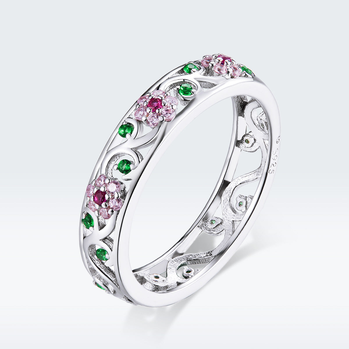 925 Sterling Silver Ring with Pavé Setting CZ - Size 6.0 Bids.com