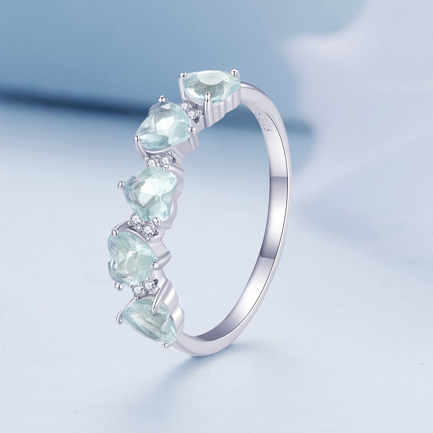 925 Sterling Silver Ring with 4.5mm Pavé Set CZ, Size 7, for Women Bids.com