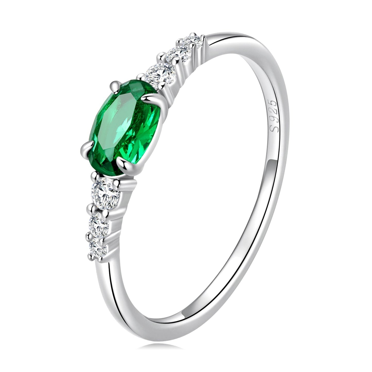 925 Sterling Silver & Platinum Plated 0.1cm CZ Ring for Women - Size 6.0 Bids.com