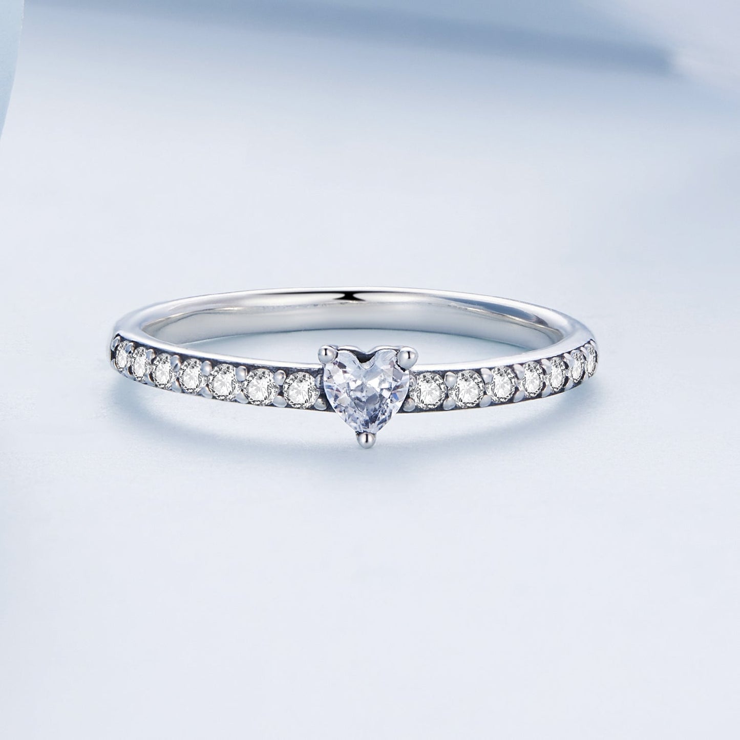 925 Sterling Silver Oxidized Ring with Pavé Setting CZ, Size 6 for Women Bids.com