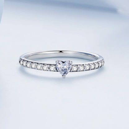 925 Sterling Silver Oxidized Ring with Pavé Setting CZ, Size 6 for Women Bids.com