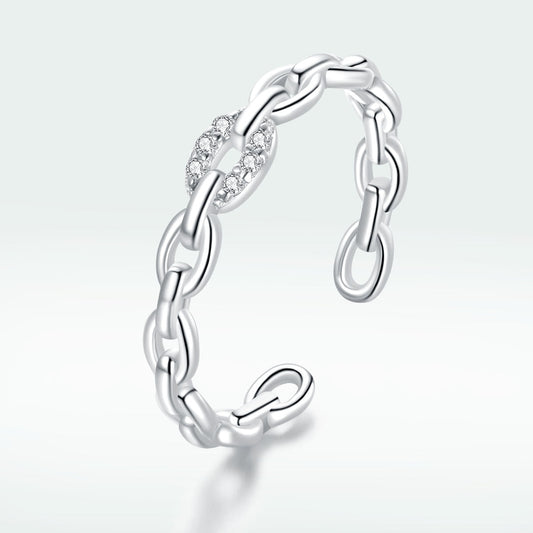 925 Sterling Silver 0.3cm Width CZ Pavé Setting Rings Bids.com