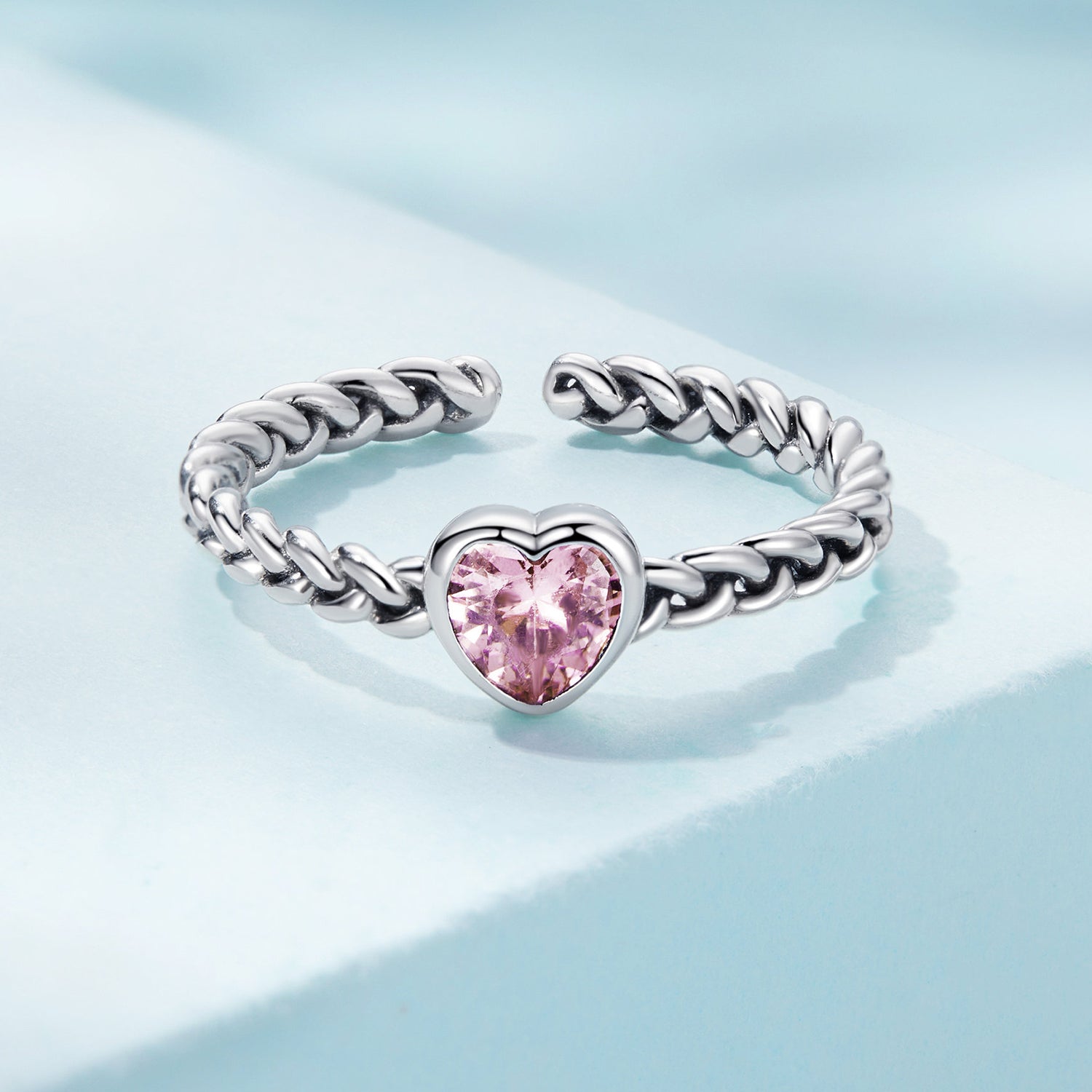 925 Sterling Silver Love CZ Ring for Women Bids.com
