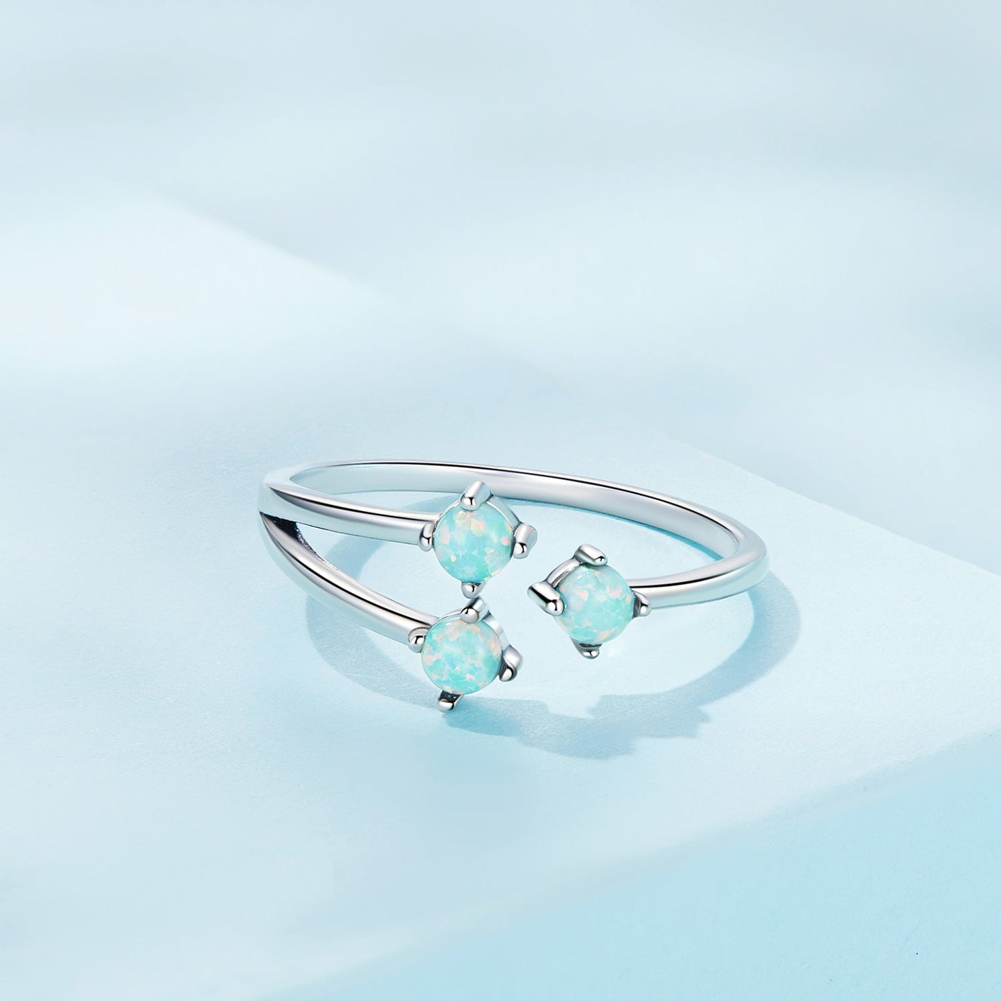 925 Sterling Silver Translucent Opal Ring for Women Bids.com