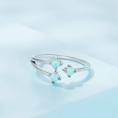 925 Sterling Silver Translucent Opal Ring for Women Bids.com