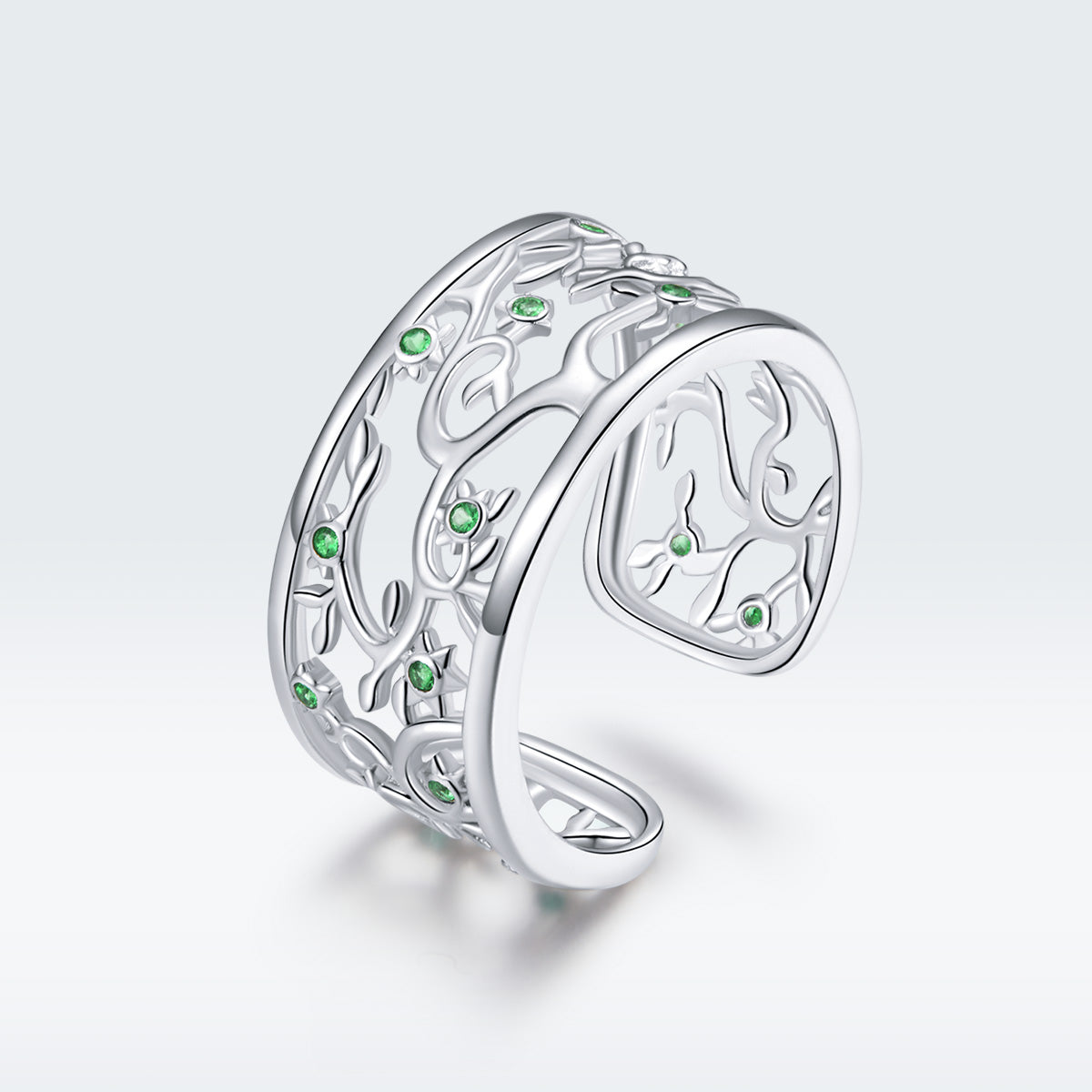 S925 Sterling Silver Pavé Setting CZ Ring Bids.com