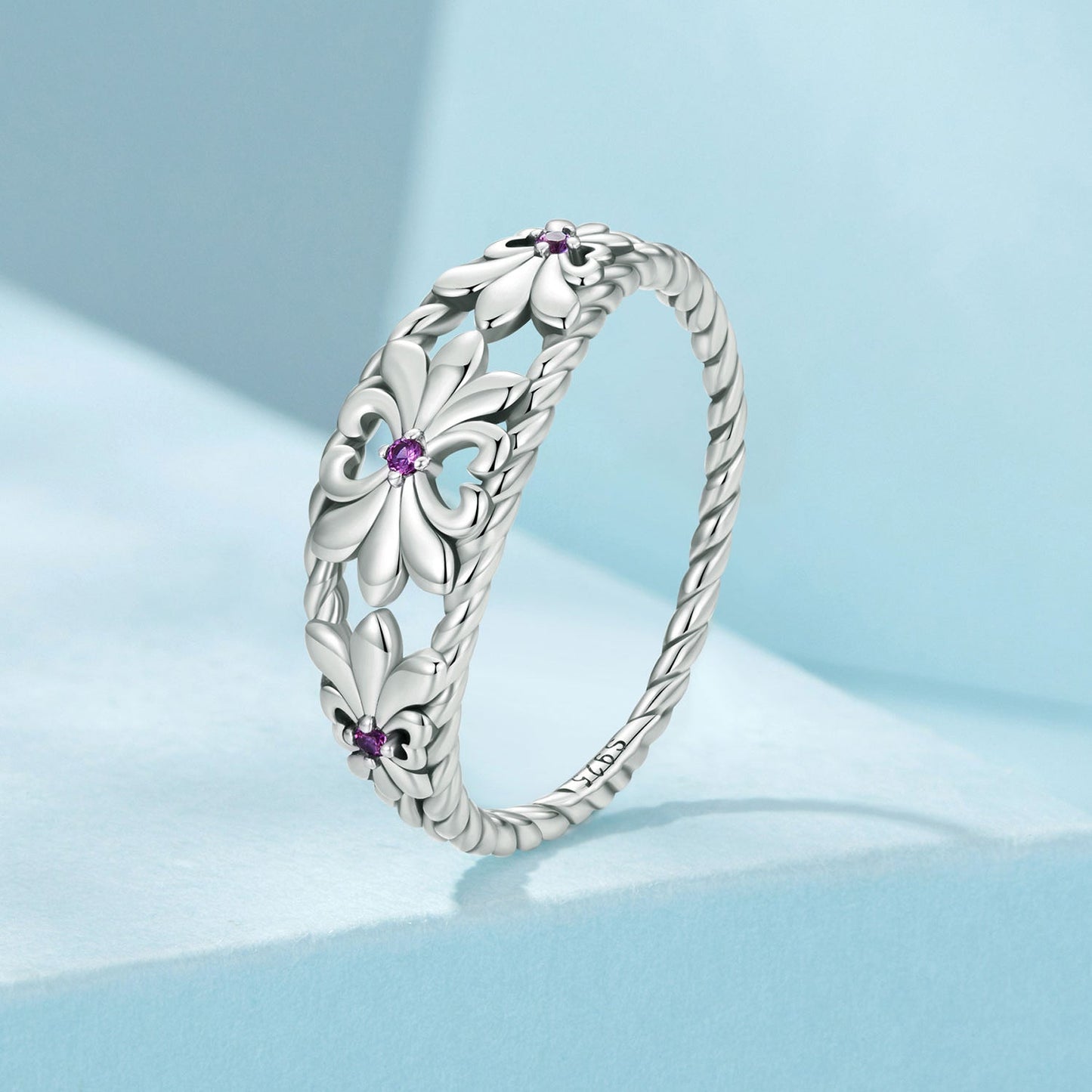 925 Sterling Silver Oxidized 1.3mm Pavé Set CZ Ring Size 6.0 for Women Bids.com