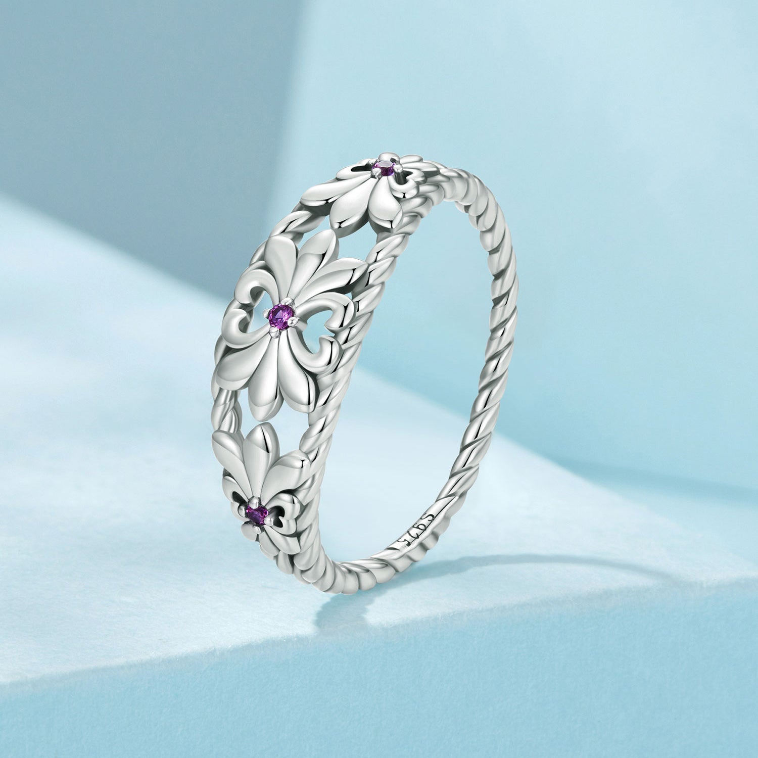 925 Sterling Silver Oxidized 1.3mm Pavé Set CZ Ring Size 6.0 for Women Bids.com