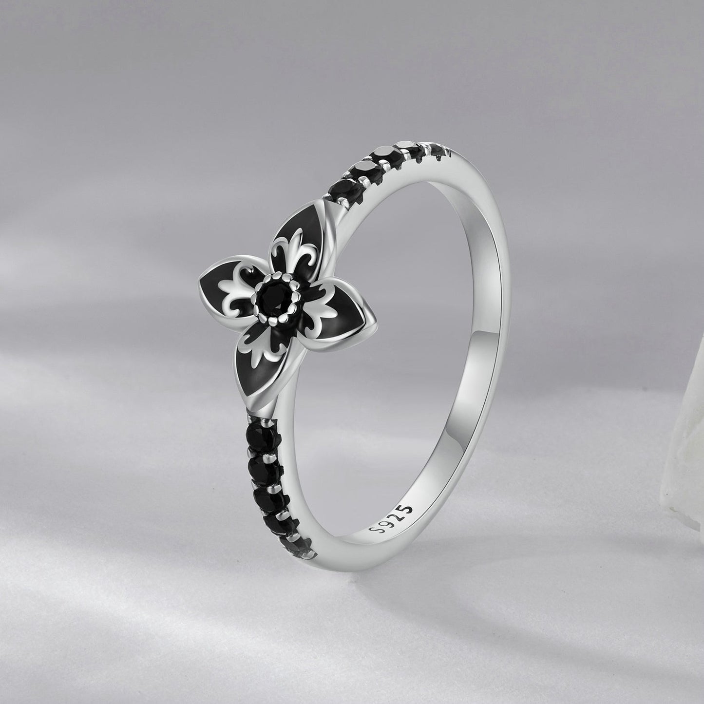 925 Sterling Silver Enamel 0.9x1.0cm Pendant Rings for Women Bids.com