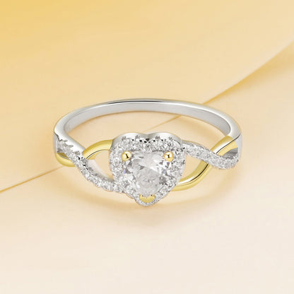 925 Sterling Silver & Plated White Gold 1.7mm CZ Ring Size 7.0 for Women Bids.com