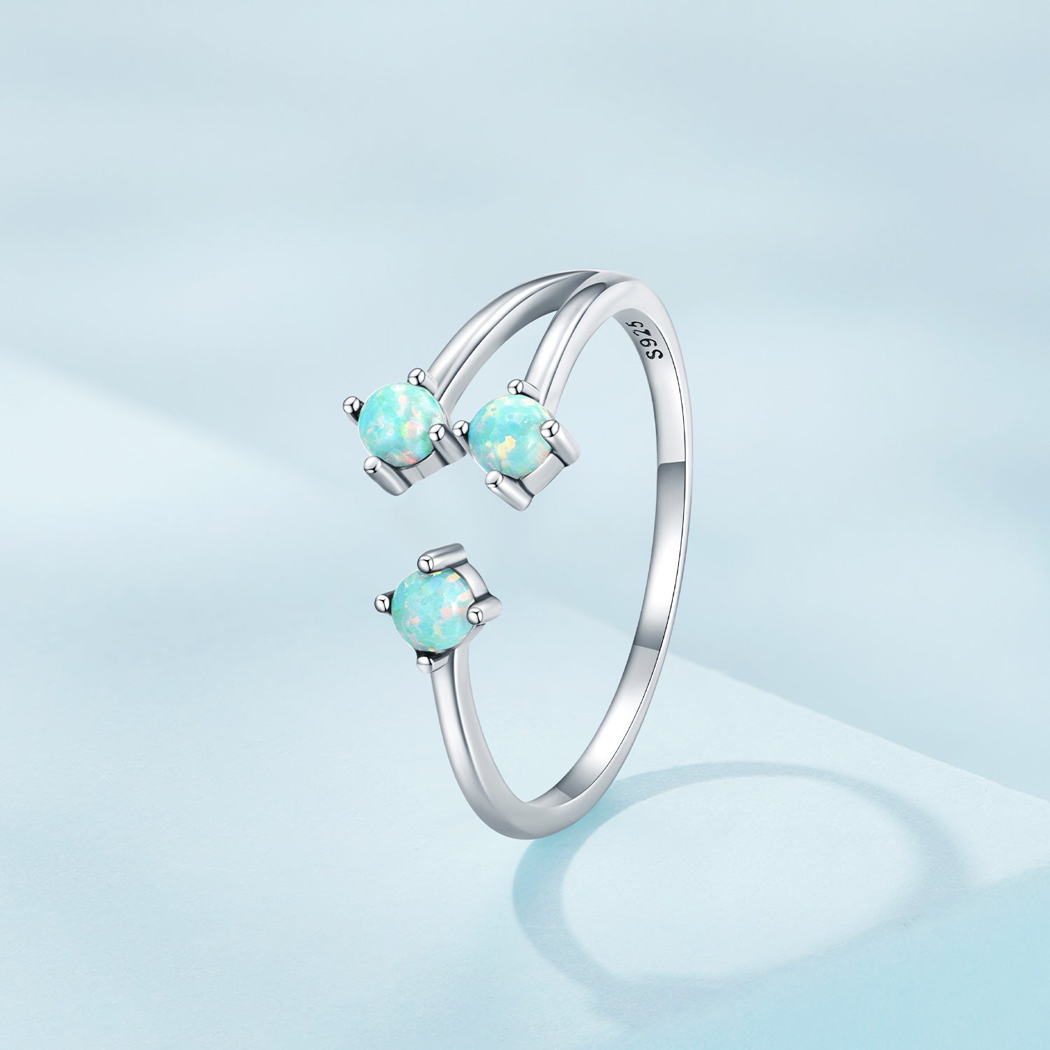 925 Sterling Silver Translucent Opal Ring for Women Bids.com