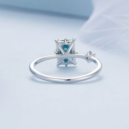925 Sterling Silver 1.40mm Width CZ & Glass Ring Size 6 for Women Bids.com