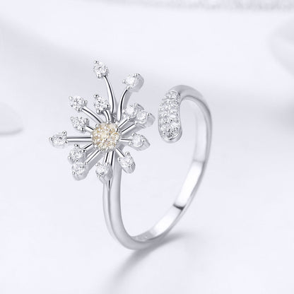 925 Sterling Silver Ring with Plated Platinum and Pavé Setting CZ Bids.com