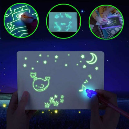 Draw With Light Kids' Learning Tablet Magic Drawing Board DailySale