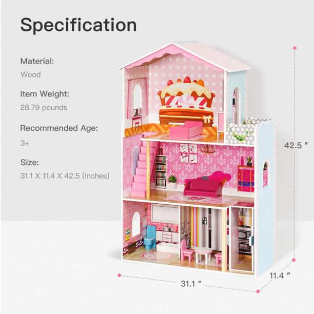 Dreamy Wooden Dollhouse DailySale
