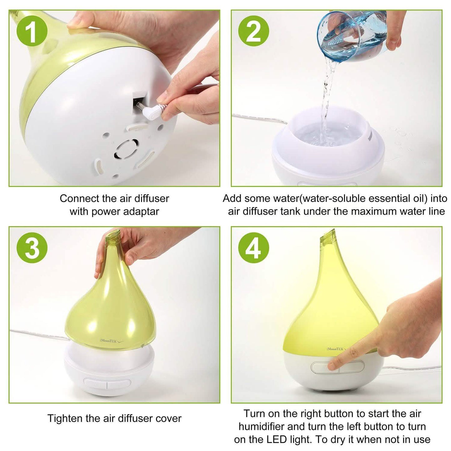 Drop-Shaped Cool Mist Humidifier DailySale