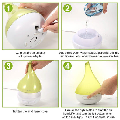 Drop-Shaped Cool Mist Humidifier DailySale