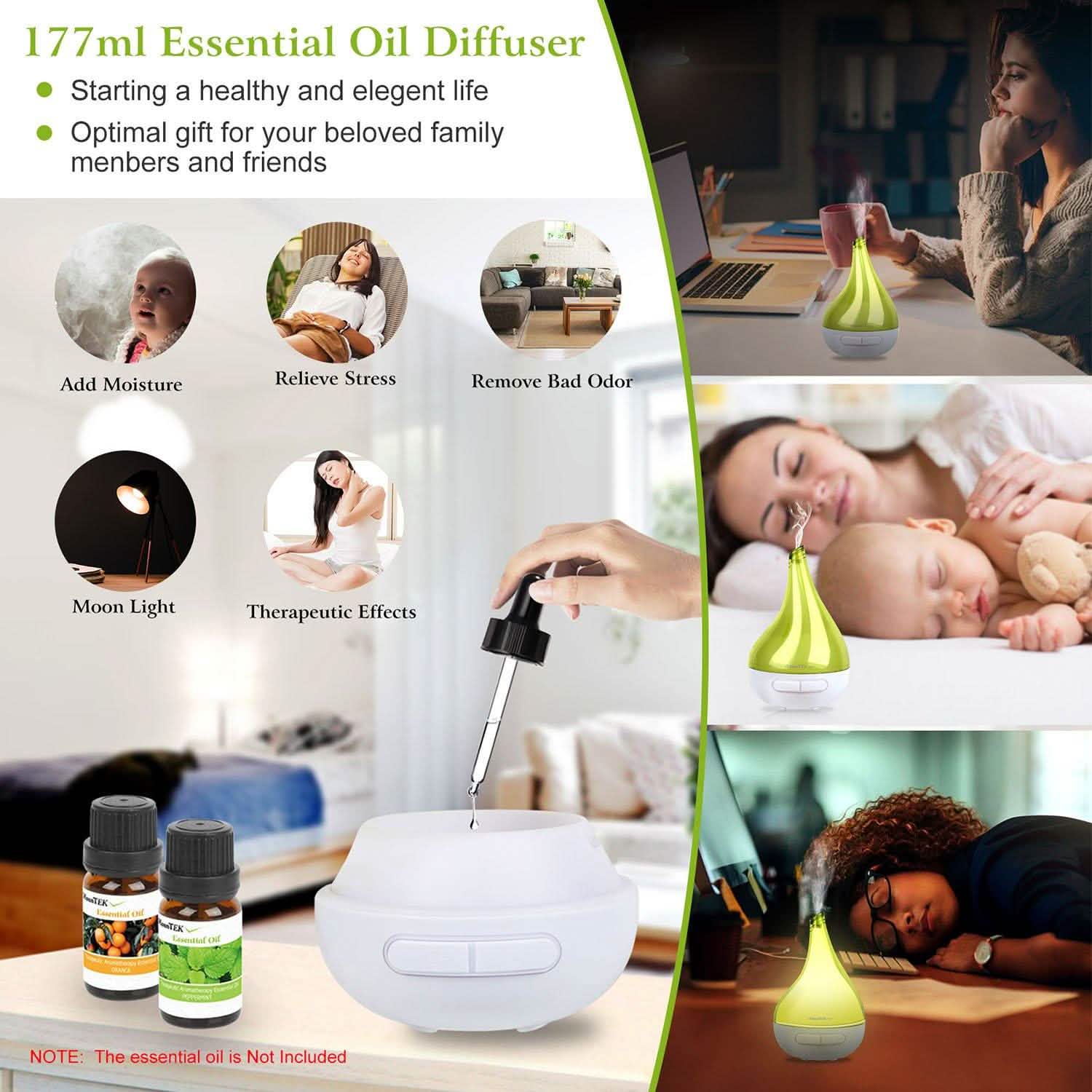 Drop-Shaped Cool Mist Humidifier DailySale