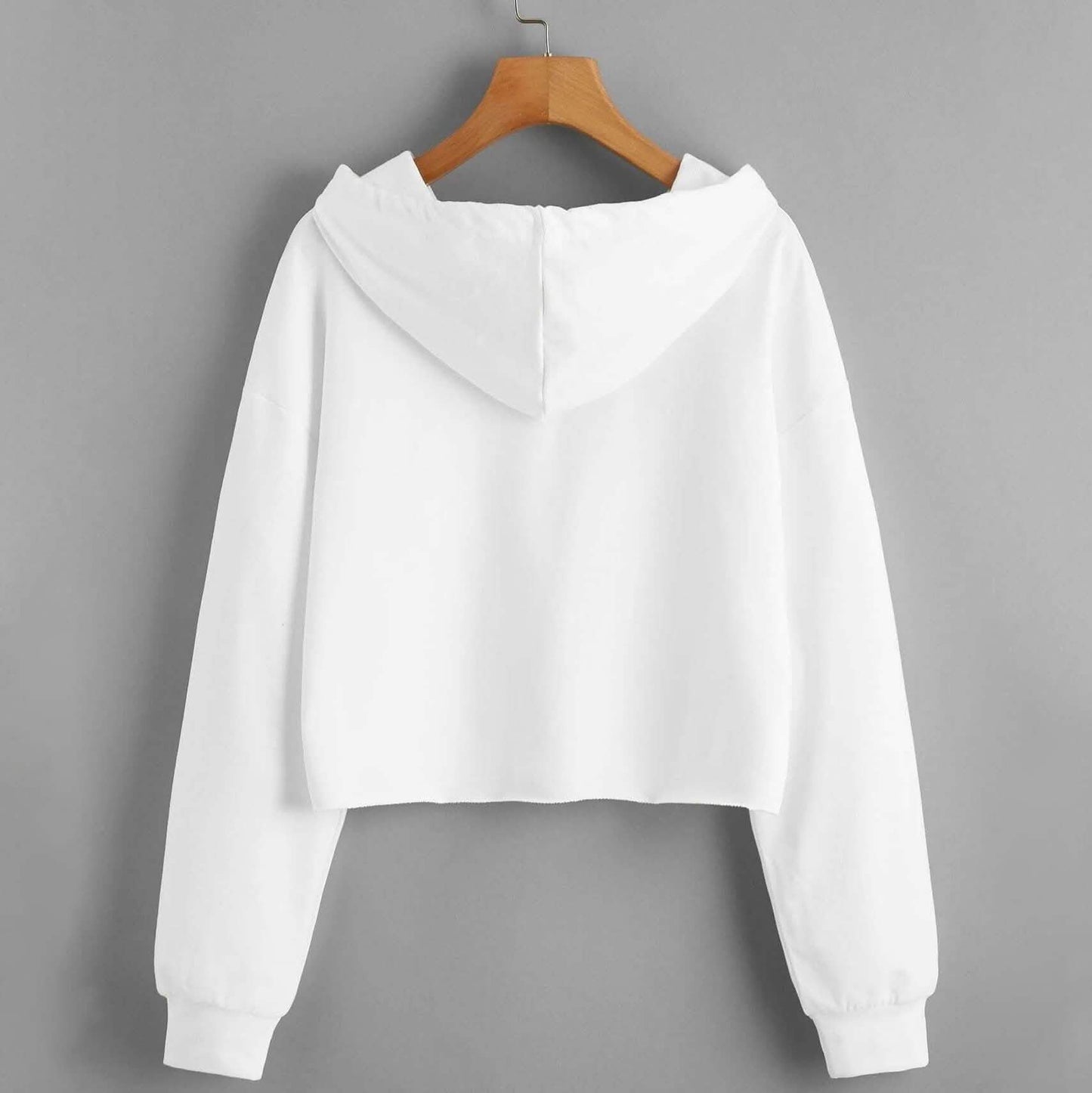 Drop Shoulder Crop Hoodie DailySale