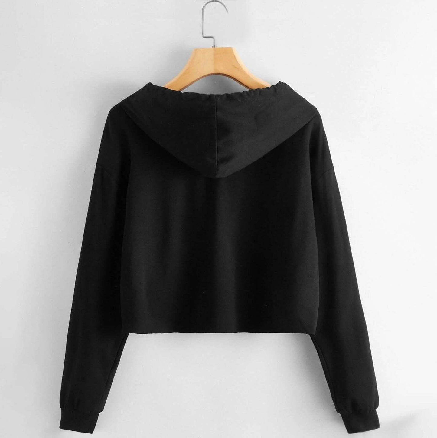 Drop Shoulder Crop Hoodie DailySale
