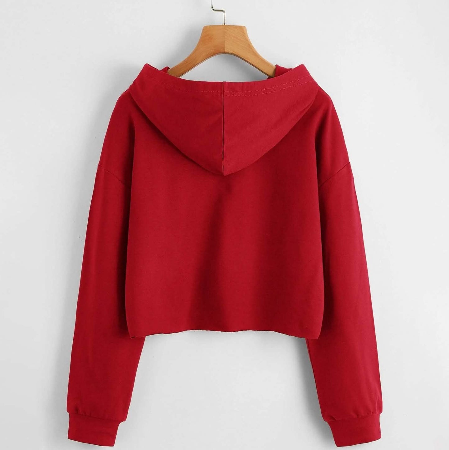 Drop Shoulder Crop Hoodie DailySale