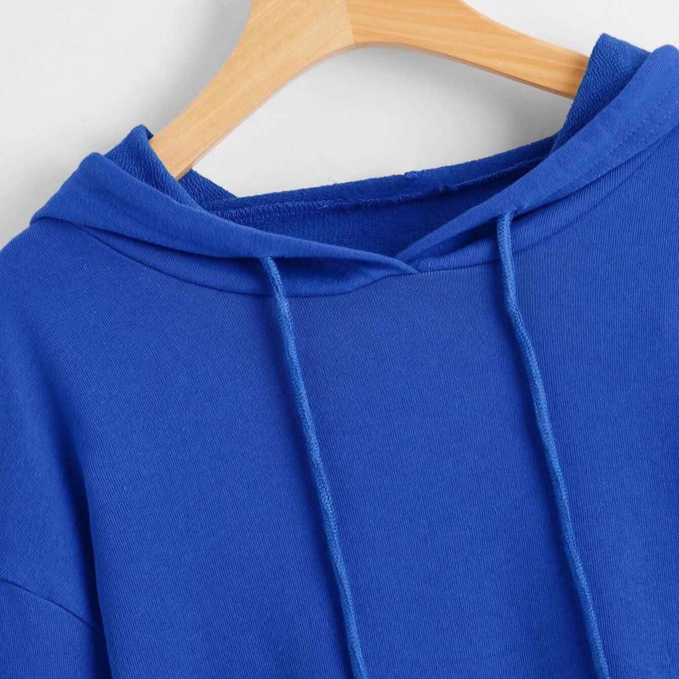 Drop Shoulder Crop Hoodie DailySale