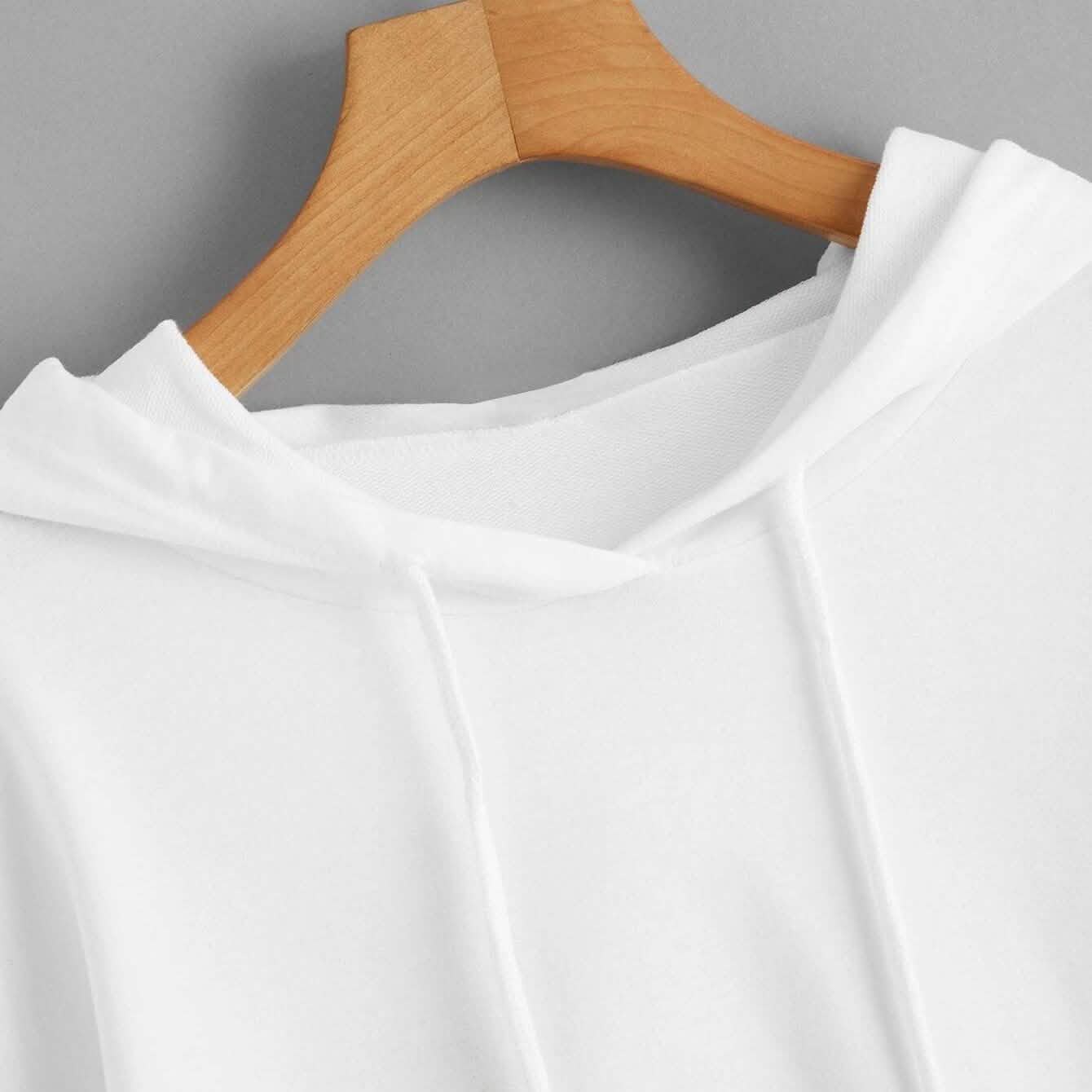 Drop Shoulder Crop Hoodie DailySale