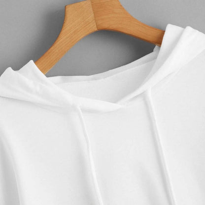 Drop Shoulder Crop Hoodie DailySale