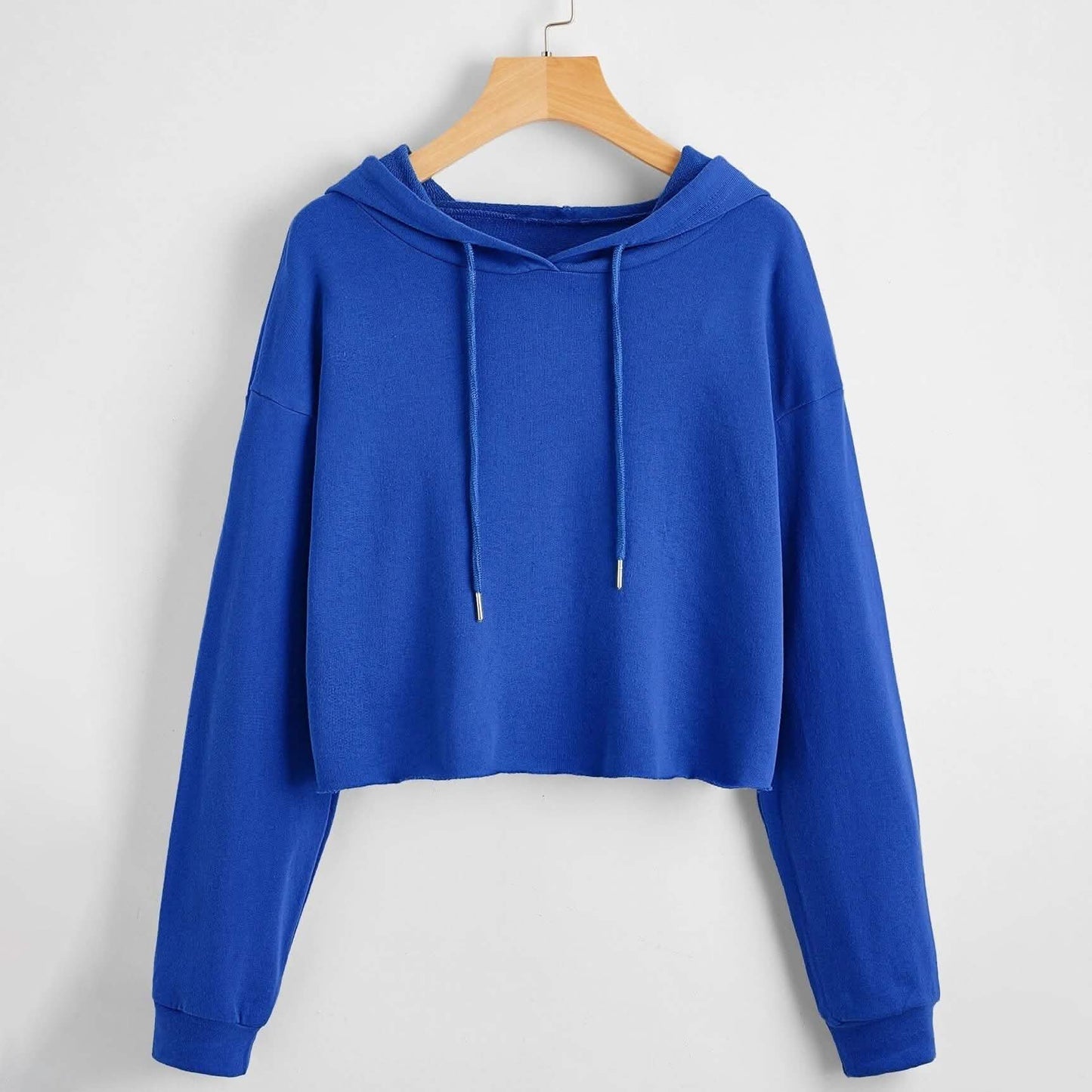 Drop Shoulder Crop Hoodie DailySale