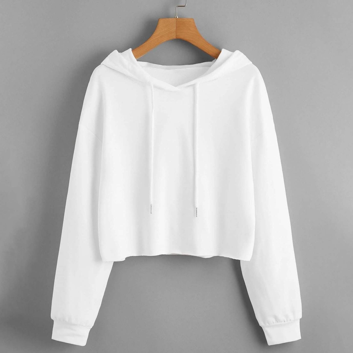 Drop Shoulder Crop Hoodie DailySale