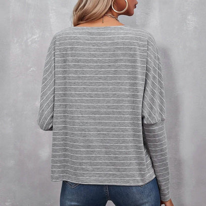 Drop Shoulder Striped Tee DailySale
