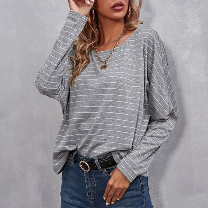 Drop Shoulder Striped Tee DailySale