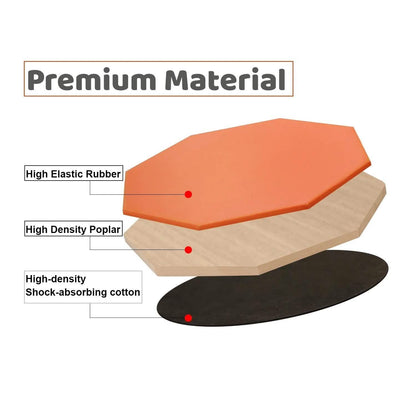Drum Practice Pads with 3 Pairs of Drum Sticks and Adjustable Snare Drum Stand DailySale