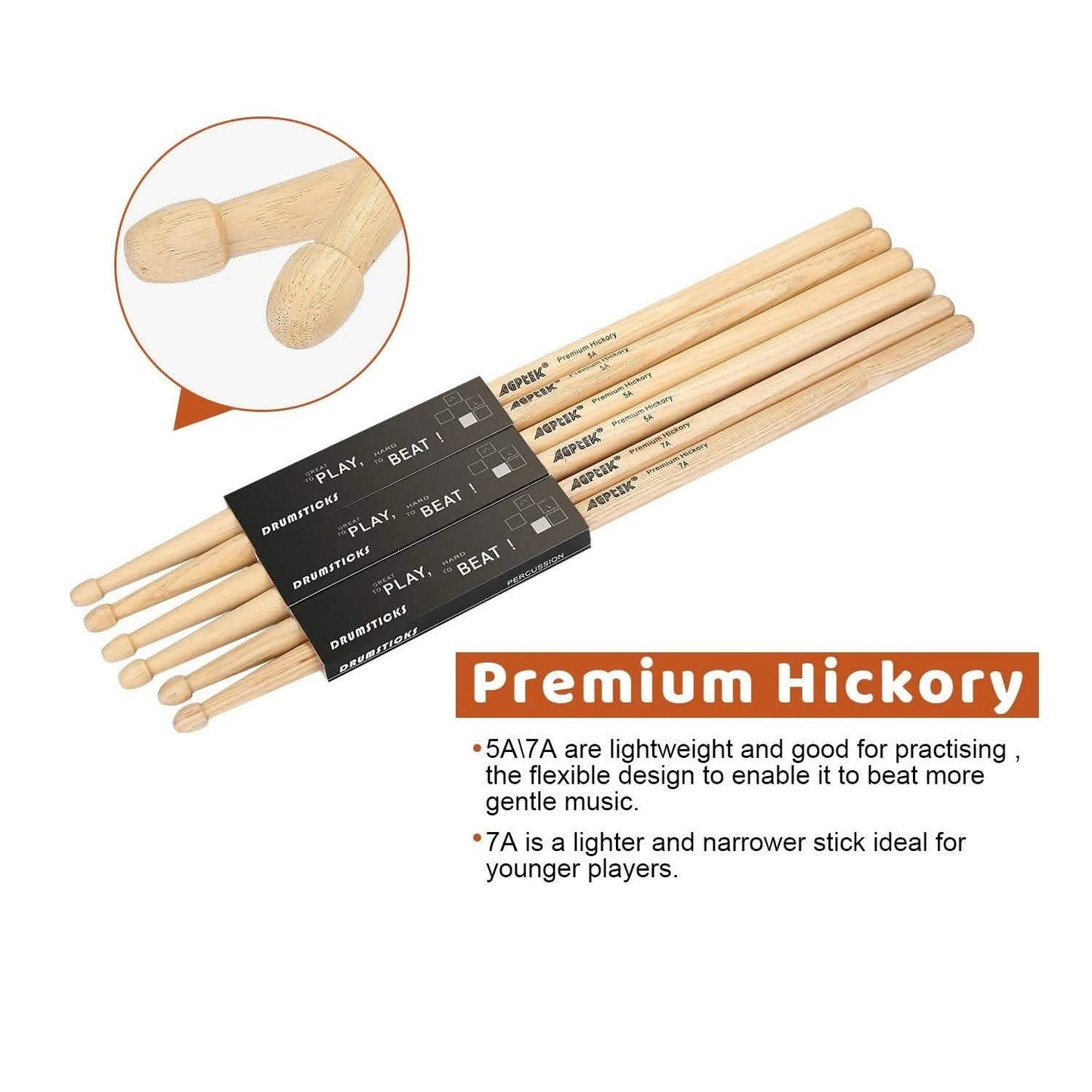 Drum Practice Pads with 3 Pairs of Drum Sticks and Adjustable Snare Drum Stand DailySale