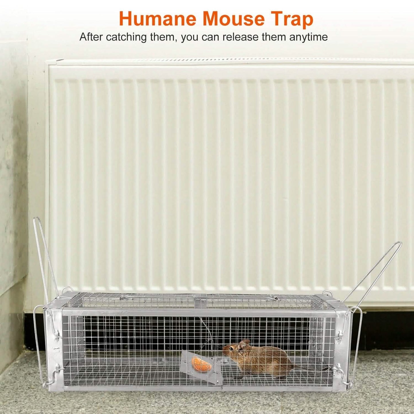 Dual Door Rat Trap Cage Humane with 2 Detachable U Shape Rod DailySale