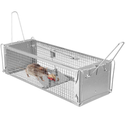Dual Door Rat Trap Cage Humane with 2 Detachable U Shape Rod DailySale