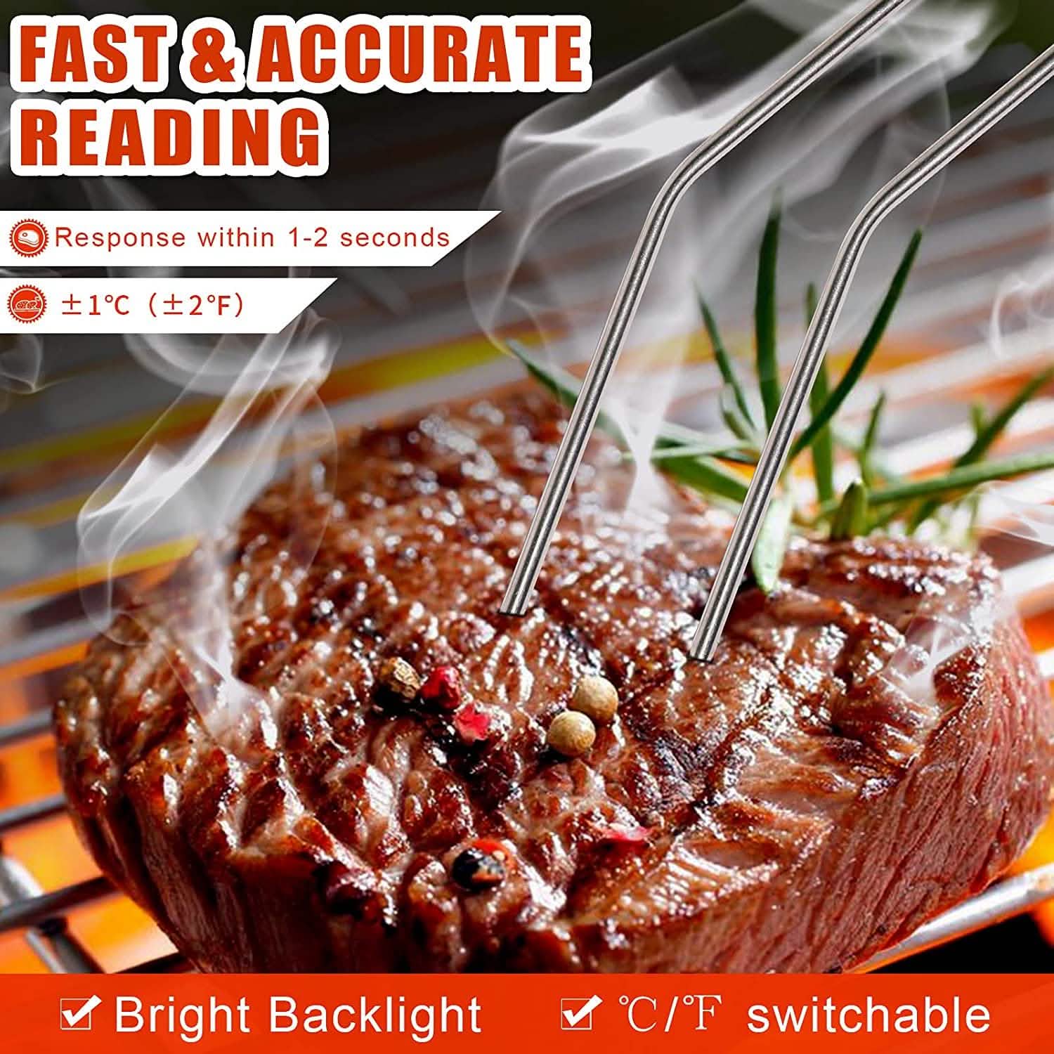 Dual Probe Digital Instant Read Food Thermometer DailySale