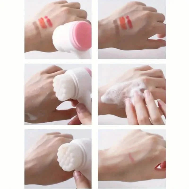 Dual-Sided Face Exfoliating & Deep Pore Cleansing Brush with Soft Bristle & Silicone Facial Scrubber DailySale