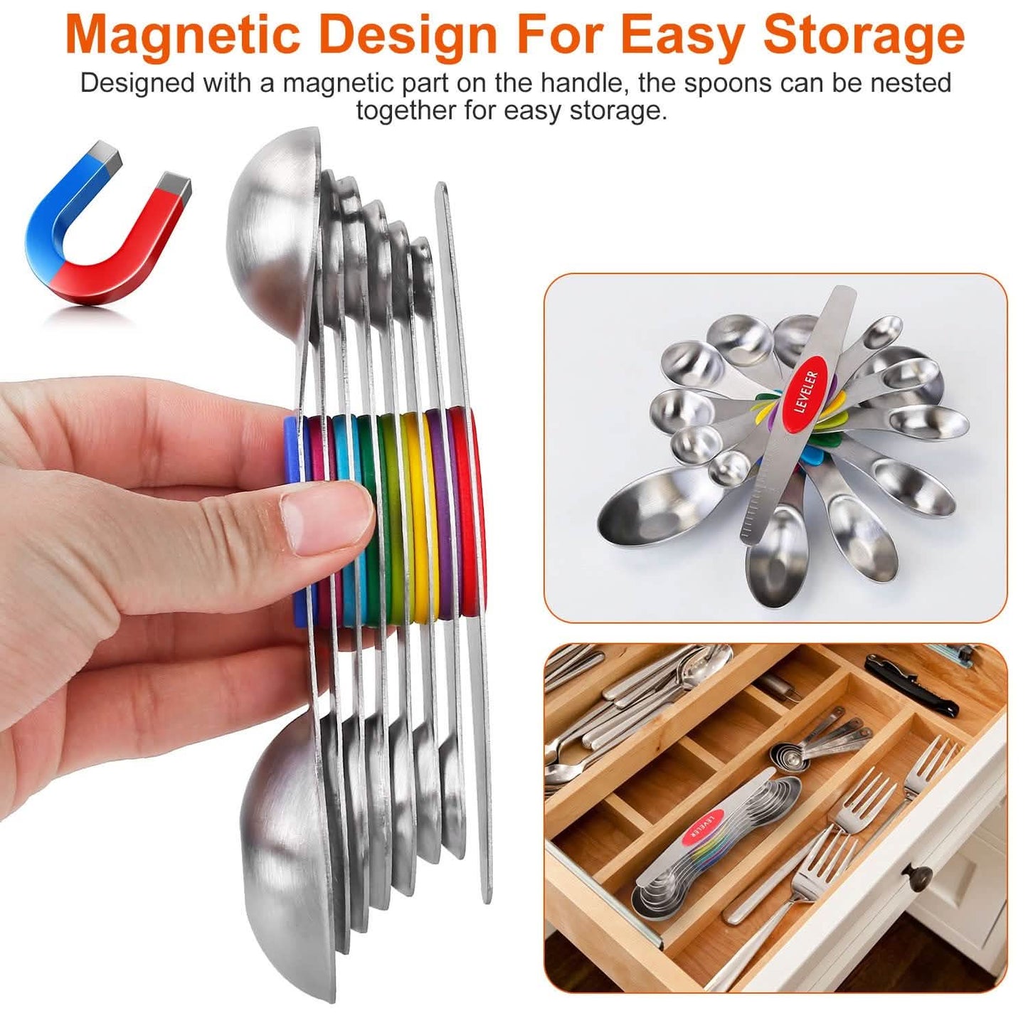 Dual Sided Magnetic Measuring Spoons DailySale