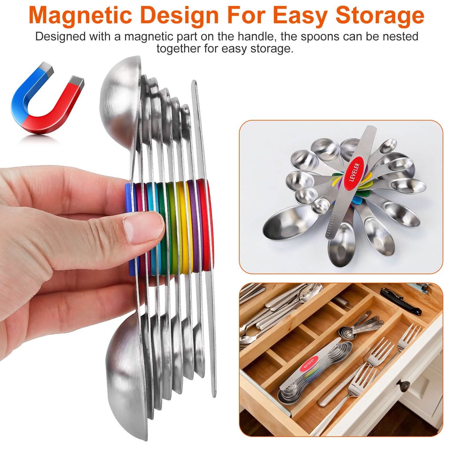Dual Sided Magnetic Measuring Spoons DailySale