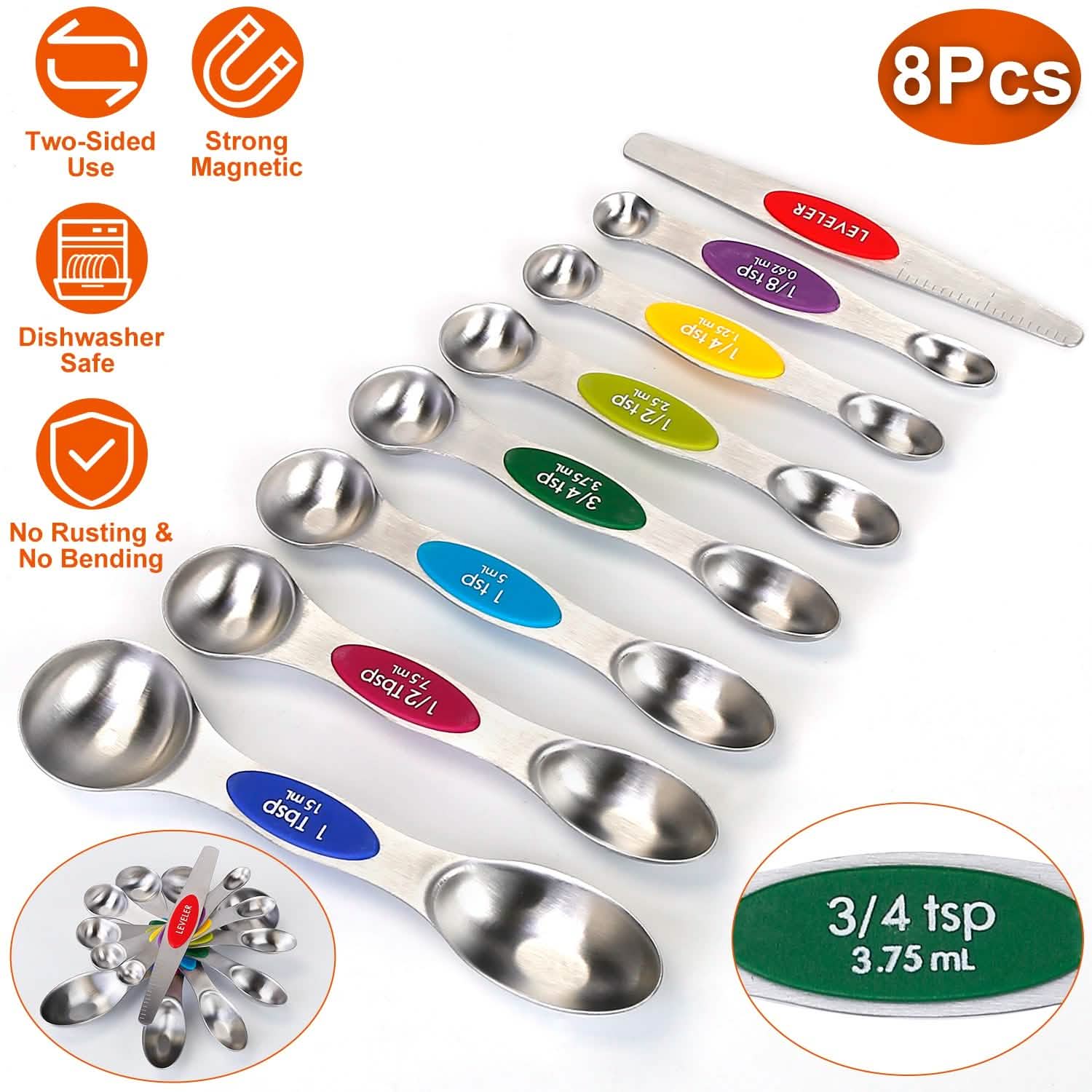 Dual Sided Magnetic Measuring Spoons DailySale