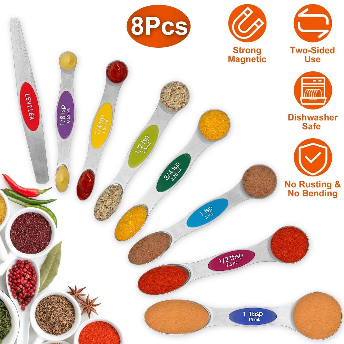 Dual Sided Magnetic Measuring Spoons DailySale