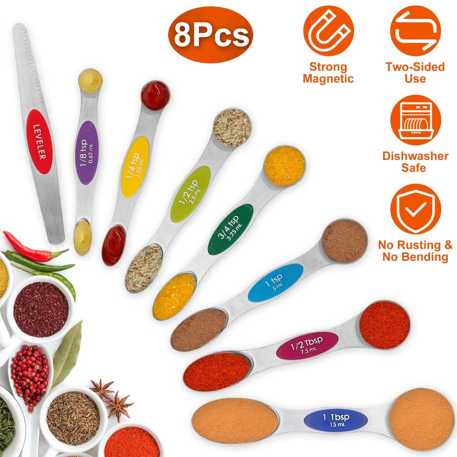 Dual Sided Magnetic Measuring Spoons DailySale