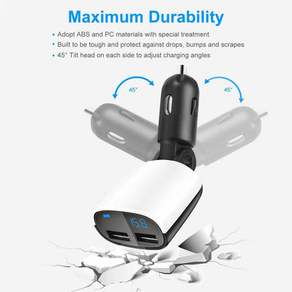 Dual USB Car Charger with Low Voltage LED Display DailySale