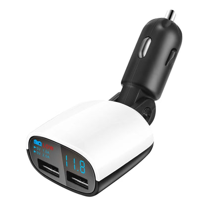 Dual USB Car Charger with Low Voltage LED Display DailySale