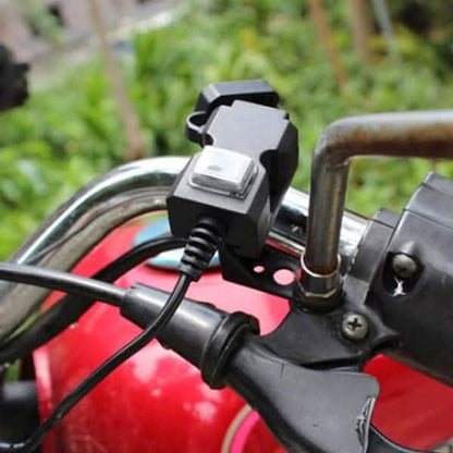 Dual USB Port 9-24V Waterproof Motorbike Motorcycle Handlebar Charger Adapter DailySale