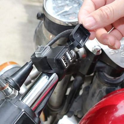 Dual USB Port 9-24V Waterproof Motorbike Motorcycle Handlebar Charger Adapter DailySale