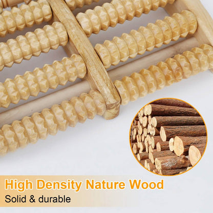 Dual Wooden Stress Relief Massage Foot Roller Acupressure DailySale
