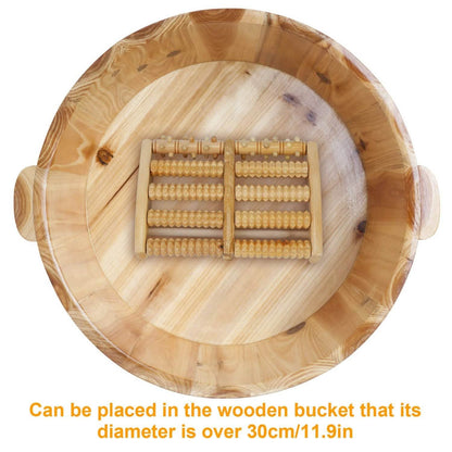 Dual Wooden Stress Relief Massage Foot Roller Acupressure DailySale