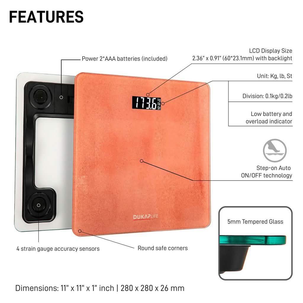 DUKAP LIFE Unique and Innovative Designs Digital Weight Scale DailySale